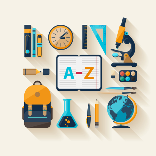 Modern education icons vector material 02 modern icons education   