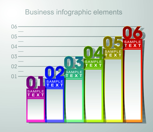 Numbered banner business infographic vector 04 numbered number infographic business banner   