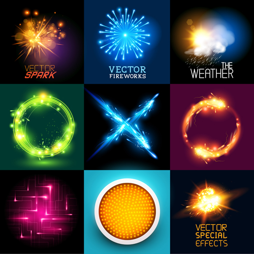 Colored light special effects vector 03 special effects special colored   