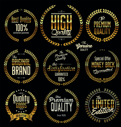 Ornate high quality labels vector 03 quality ornate labels label high   
