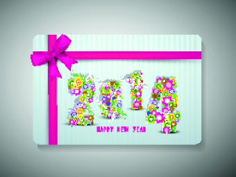 2014 New Year with christmas vector cards 02 year new year new christmas cards card 2014   