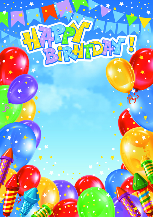 Happy Birthday Colorful Balloons background set 05 happy birthday happy colorful birthday balloons balloon background   