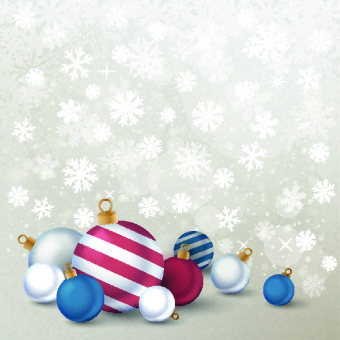 2014 Merry Christmas decor ball vector background 03 Vector Background merry christmas background 2014   