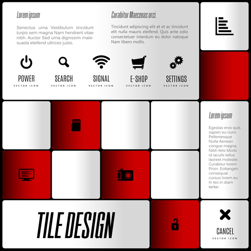 Mobile interface layout vector material 04 mobile material layout interface   