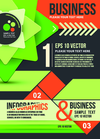 Business infographic brochure cover vector 02 cover business brochure   