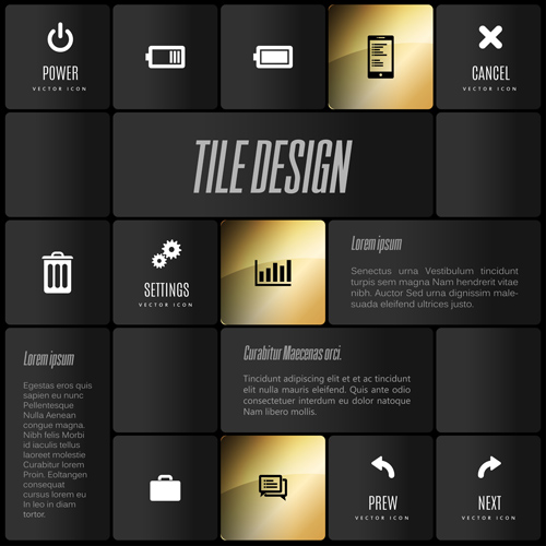 Mobile interface layout vector material 11 mobile material layout interface   
