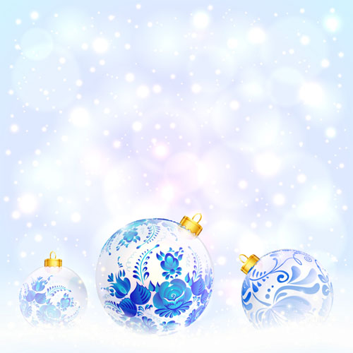 Blue floral christmas ball art background vector 04 floral Christmas ball christmas blue background   