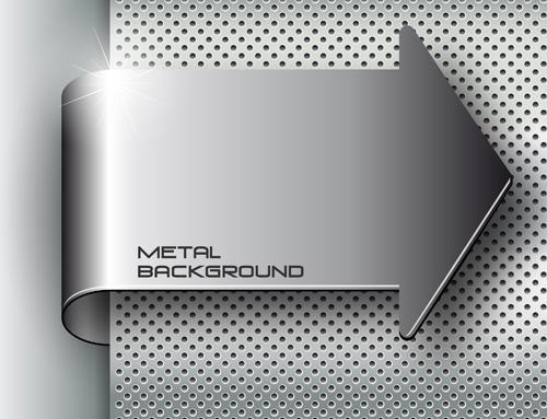 Set of Metal elements vector background art 02 metal elements element   