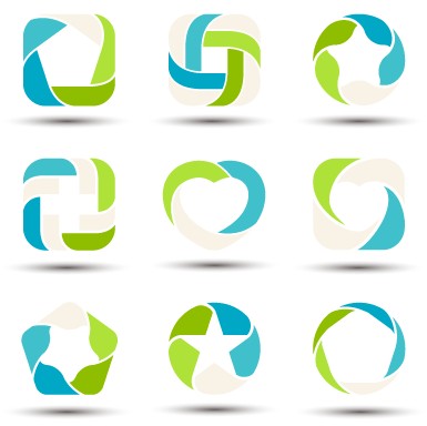 Abstract shapes colored logos vector 02 shapes Shape logos logo colored abstract   