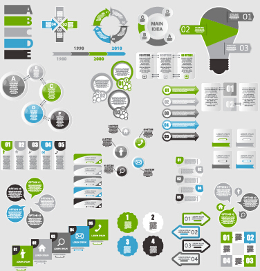 Infographic elements material vector set 02 material infographic elements element   