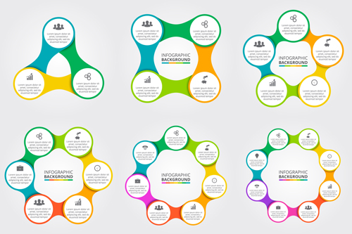 Circle business infographic creative vector 01   