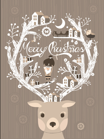 Reindeer with santa claus vector background santa claus santa reindeer background   
