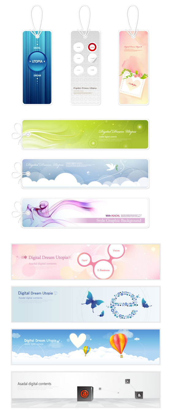 Elegant summer tags and banners vectors tags summer elegant banners banner   