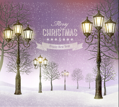 2015 christmas street lamp and snow background 03 street lamp street snow christmas background 2015   