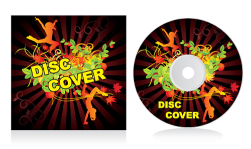 Set of Creative CD cover design vector graphics 03 creative cover cd   