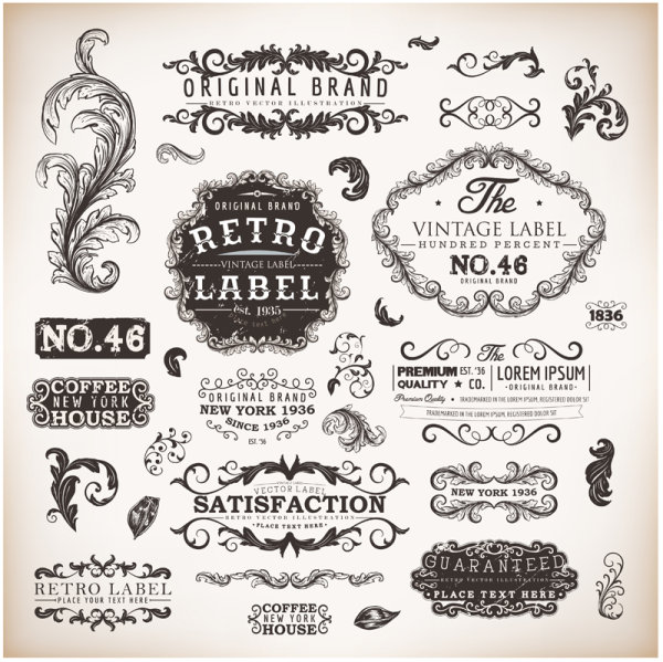 Vintage labels and Borders vector 02 vintage labels label borders   