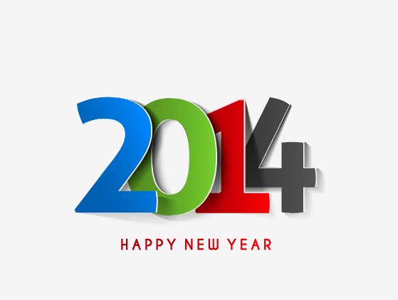 2014 New Year text design vector 01 year new year new 2014   