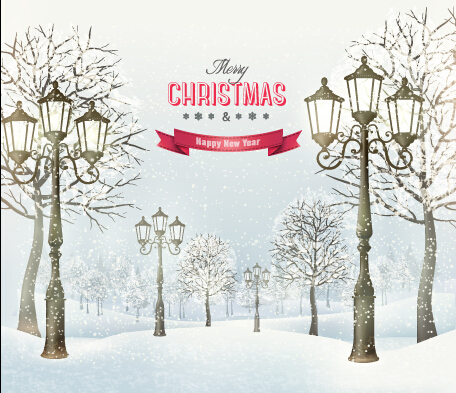 2015 christmas street lamp and snow background 02 street lamp street christmas background 2015   