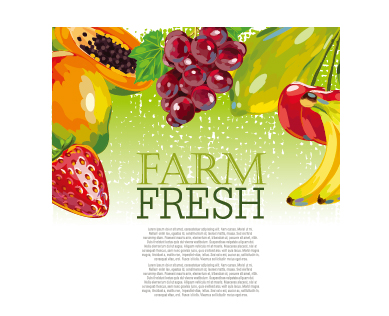 Vector farm fresh fruit background design 03 fruit Farm-Fresh background   