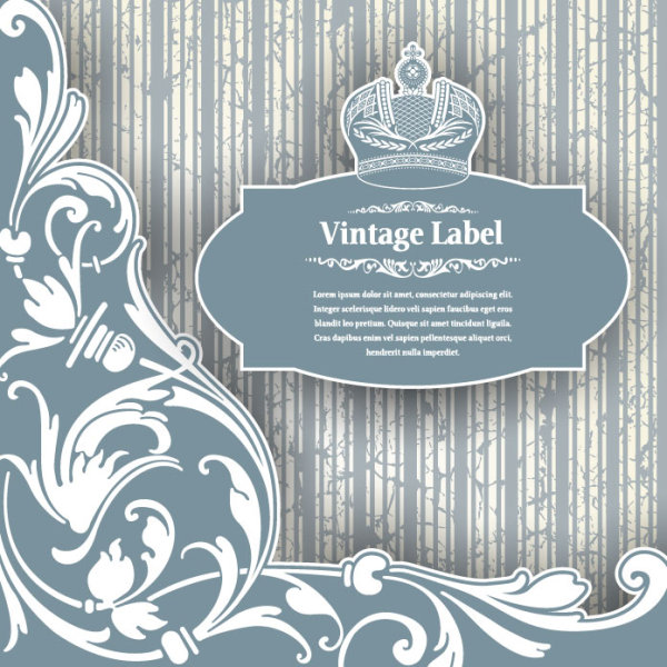 Luxury Vintage label and Ornaments vector 04 vintage ornaments ornament luxury label   
