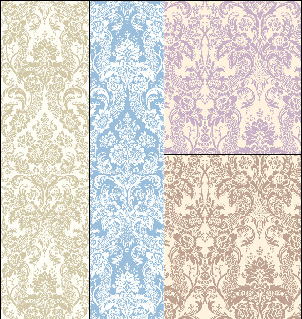Antique Arnage decorative pattern background vector wallpaper vector patterns material lace gorgeous European elegant classical background   