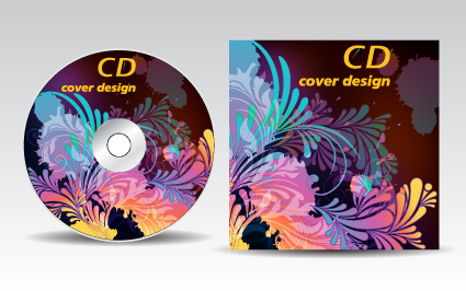 Floral of CD cover design elements 01 floral elements element cover cd   