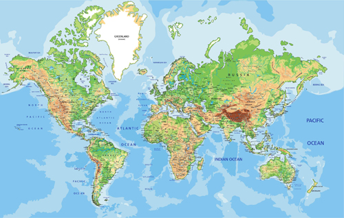 Detailed world map vector graphics 01 world map map vector map detailed   
