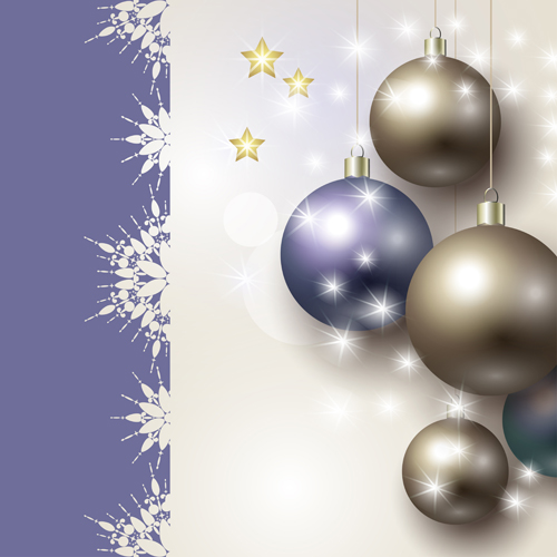 Christmas balls with baubles cards vector 01 christmas cards baubles balls   