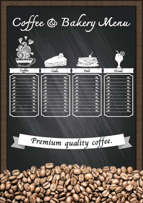 Price List menu for cafe vector 07 price menu list cafe   