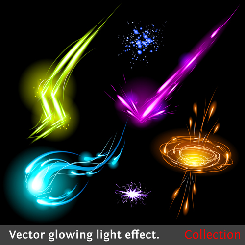 Colored Glowing light Effects vector 05 special light effects light effect glowing effect colored   