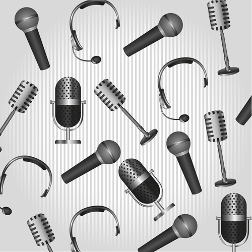 Vector set of Microphone design elements graphics 02 microphone elements element   