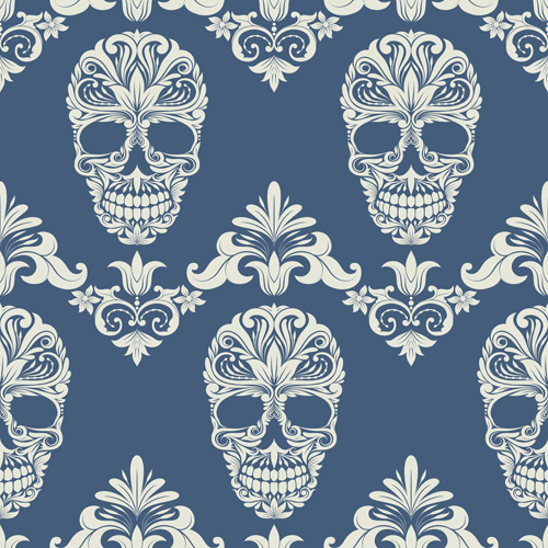 Pattern skull design seamless vector 05 skull seamless pattern   