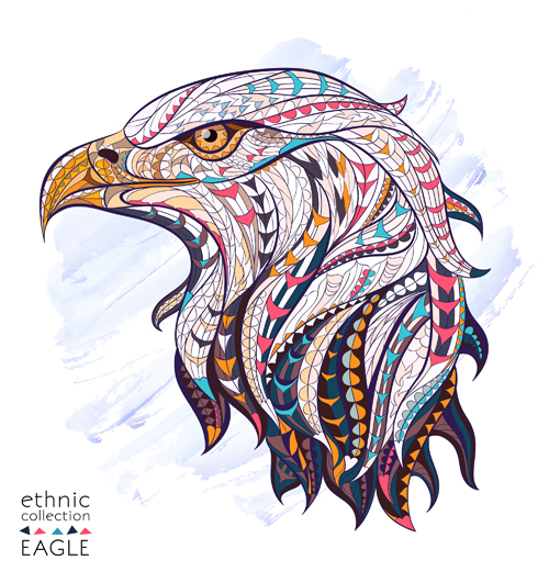 Ethnic pattern eagle vector pattern ethnic eagle   