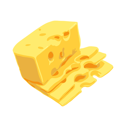 Realistic cheese design elements vector set 01 realistic element design elements   