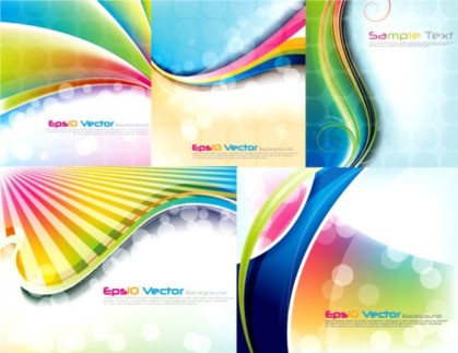 Bright dynamic colorful background vector material dynamic colorful bright background   