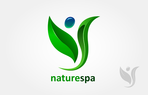 Natures spa logo vector spa nature logo   