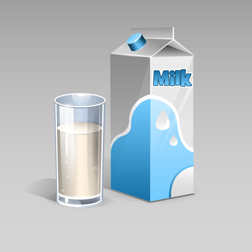 Milk packaging with cup vector packaging milk   