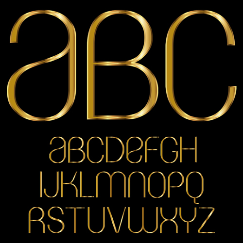 Glossy golden alphabet and numbers vector 02 numbers golden glossy alphabet   