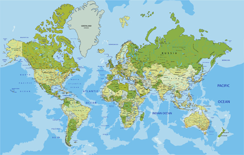 Detailed world map vector graphics 03 world map world map vector detailed   