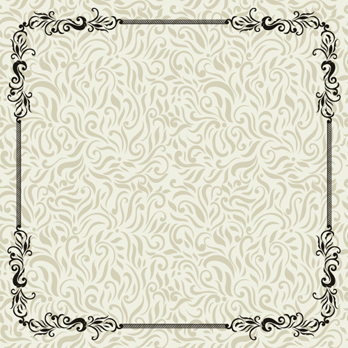 Vintage decoration pattern with frame vector 01 vintage pattern frame decoration   