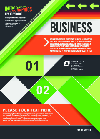 Business infographic brochure cover vector 01 infographic cover business brochure   