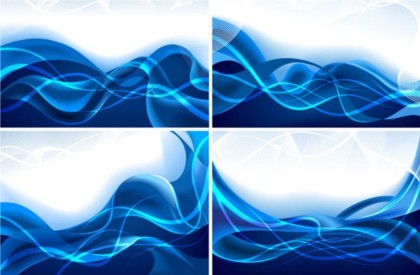 Dreams dynamic blue lines background vector set lines dynamic dreams blue background   