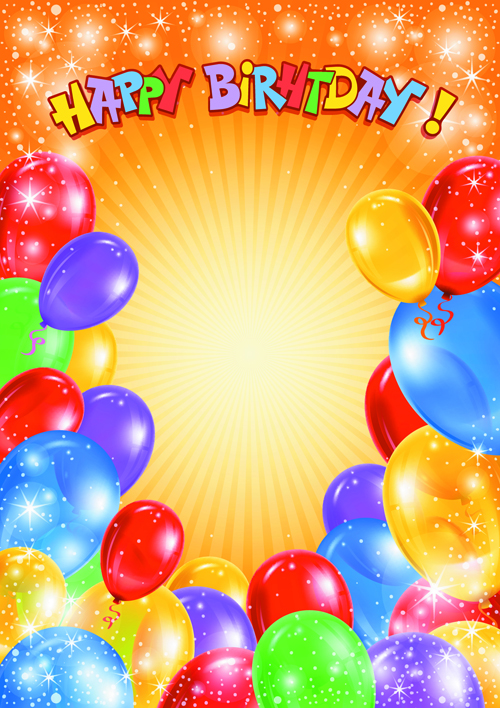 Happy Birthday Colorful Balloons background set 06 happy birthday happy colorful birthday balloons balloon background   