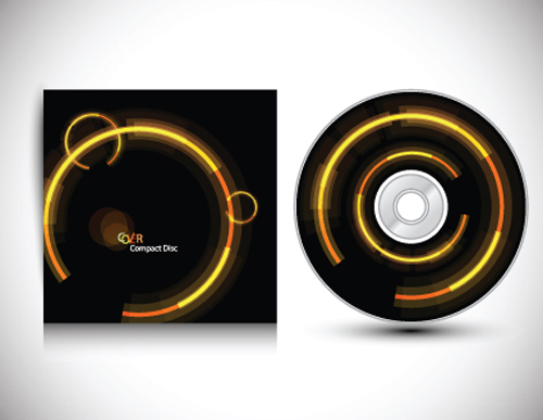 Set of Creative CD cover design vector graphics 04 creative cover cd   