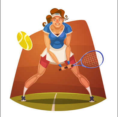 Funny cartoon sporting design vector 10 Sport funny cartoon   