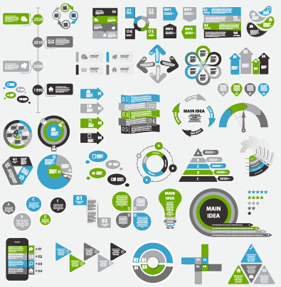 Infographic elements material vector set 04 material infographic elements element   