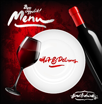 Dark red wine menu background vector 01 red wine menu dark background vector background   