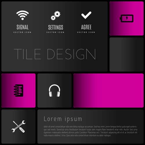 Mobile interface layout vector material 10 mobile material layout interface   