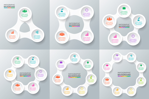 Circle business infographic creative vector 04 infographic creative circle business   