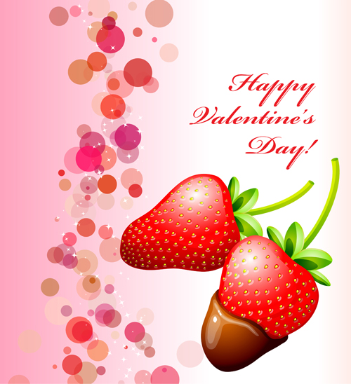 Strawberries And Chocolate Valentine day background vector Valentine day Valentine strawberries chocolate   